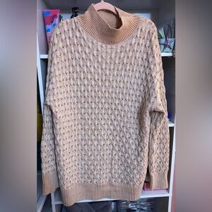Knox Rose Textured orange and cream oversized tunic Sweater